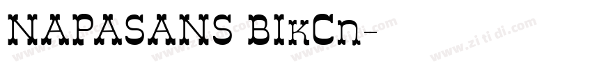 NAPASANS BIkCn字体转换